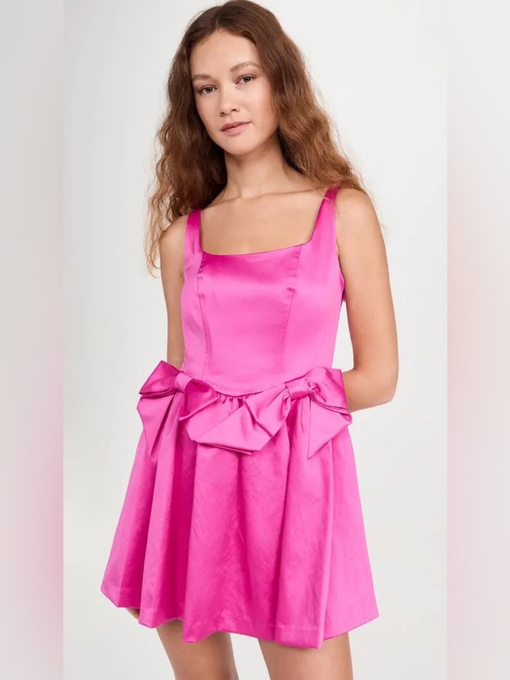 LoveShackFancy Bow Mini Dress